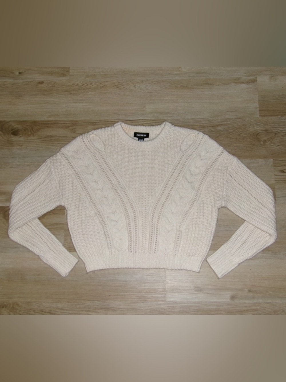 🤍 Express Cable Knit Cropped Sweater (NWT) | Size XS